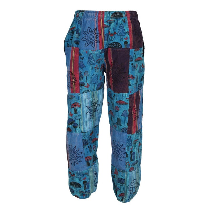 Patchwork Mushroom Print Trousers