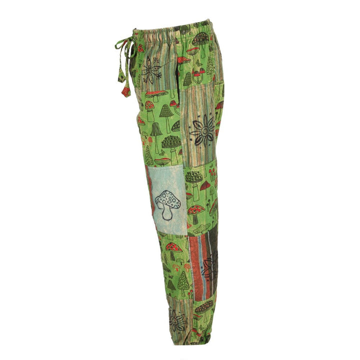 Patchwork Mushroom Print Trousers