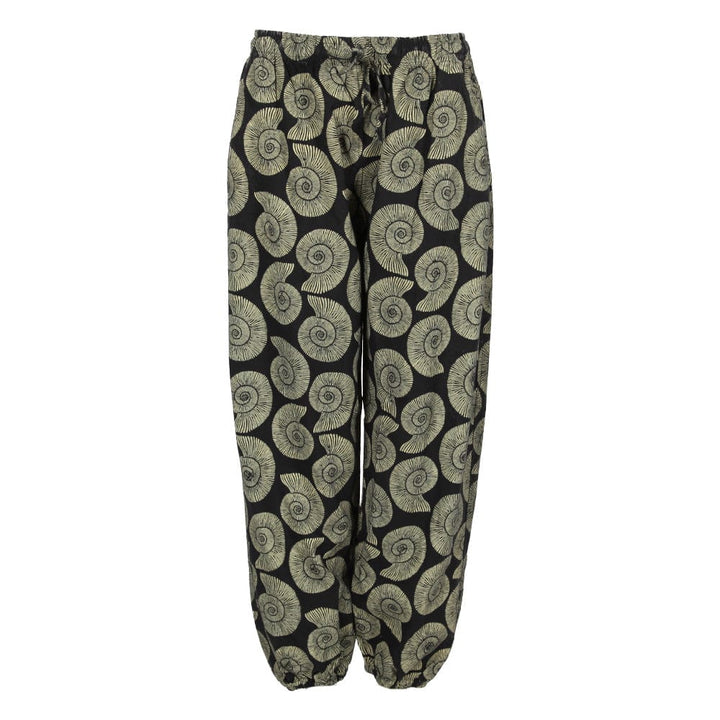 Ammonite Print Harem Pants