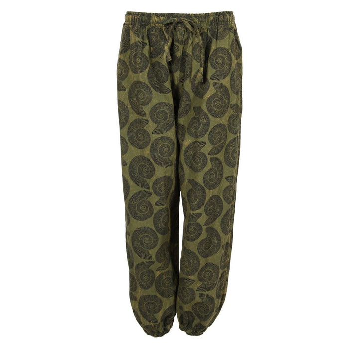 Ammonite Print Harem Pants