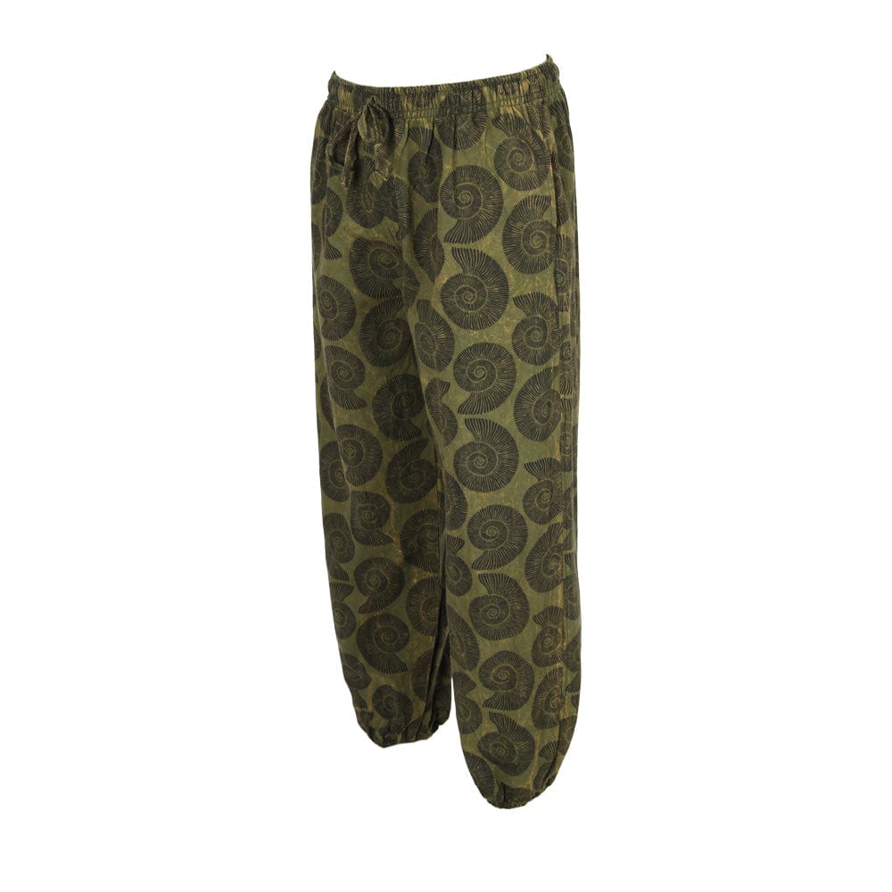 Ammonite Print Harem Pants