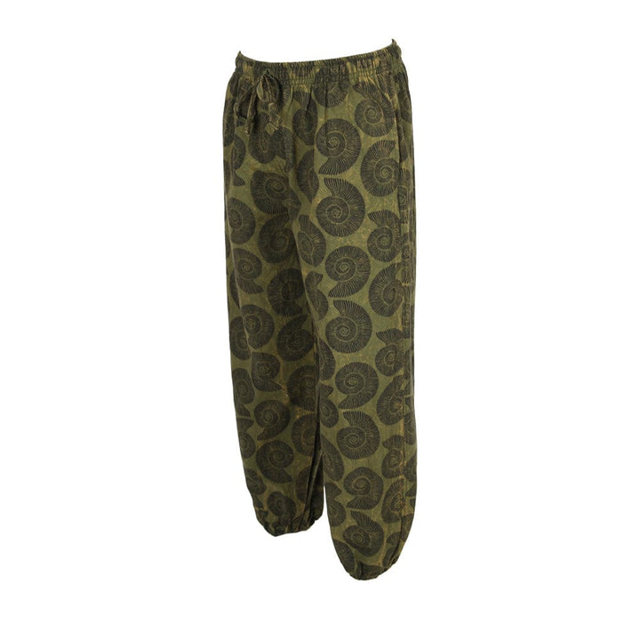 Ammonite Print Harem Pants