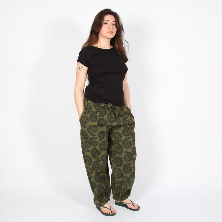 Ammonite Print Harem Pants