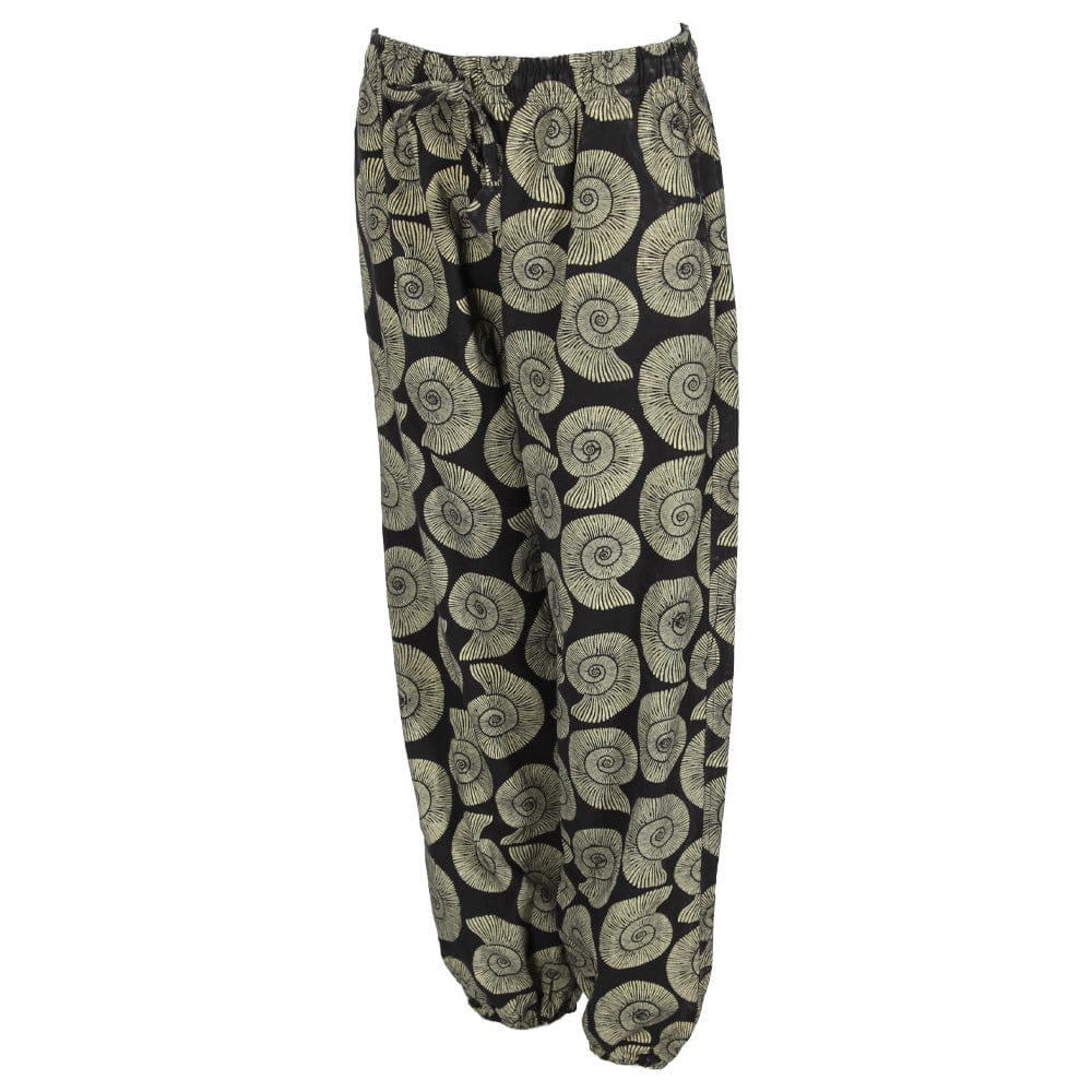 Ammonite Print Harem Pants