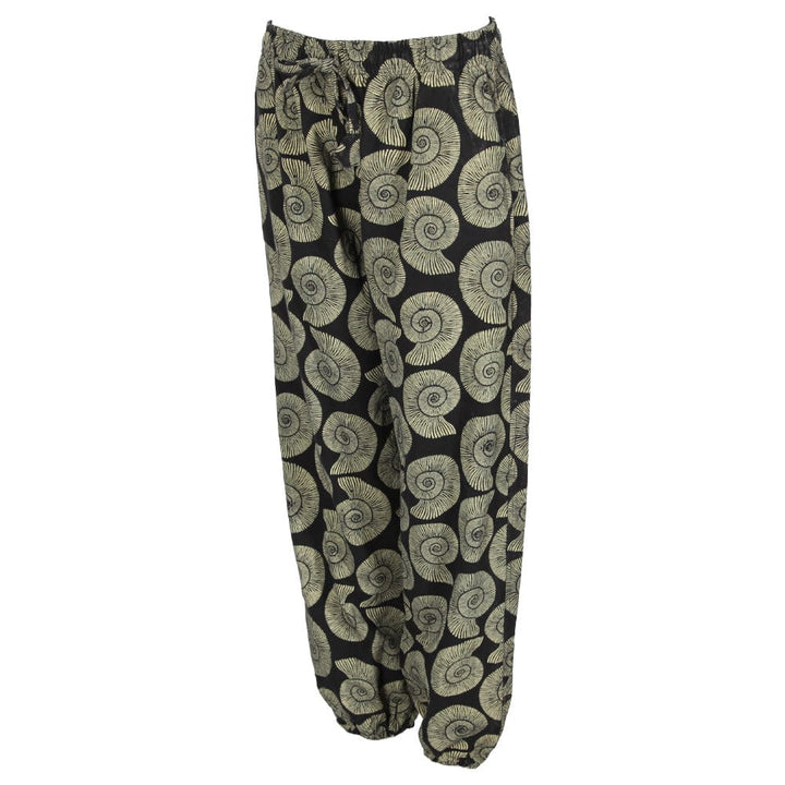 Ammonite Print Harem Pants