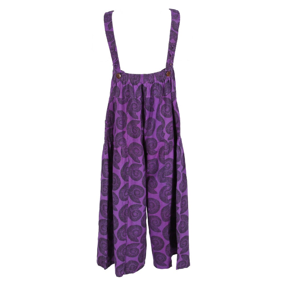 Ammonite Print Wide Leg Dungarees