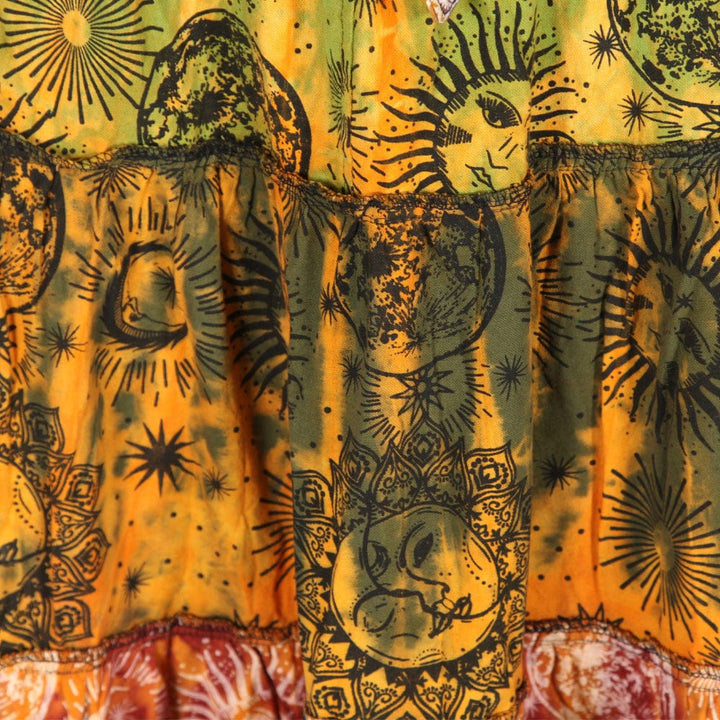 Tie Dye Tiered Maxi Skirt