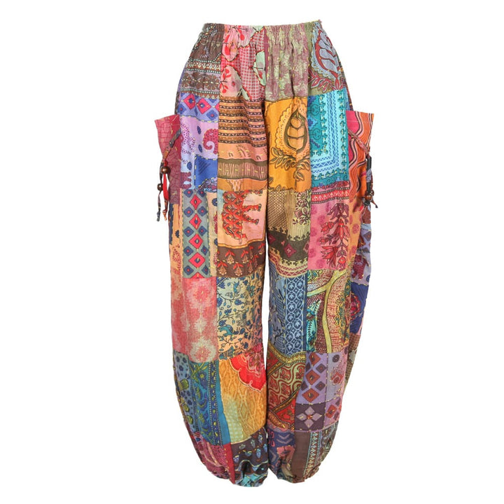 Patchwork Kantha Jogger Genie Pants