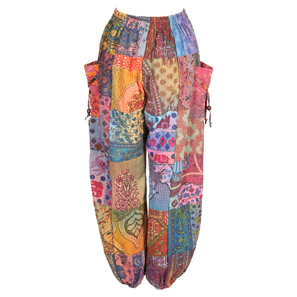 Patchwork Kantha Jogger Genie Pants