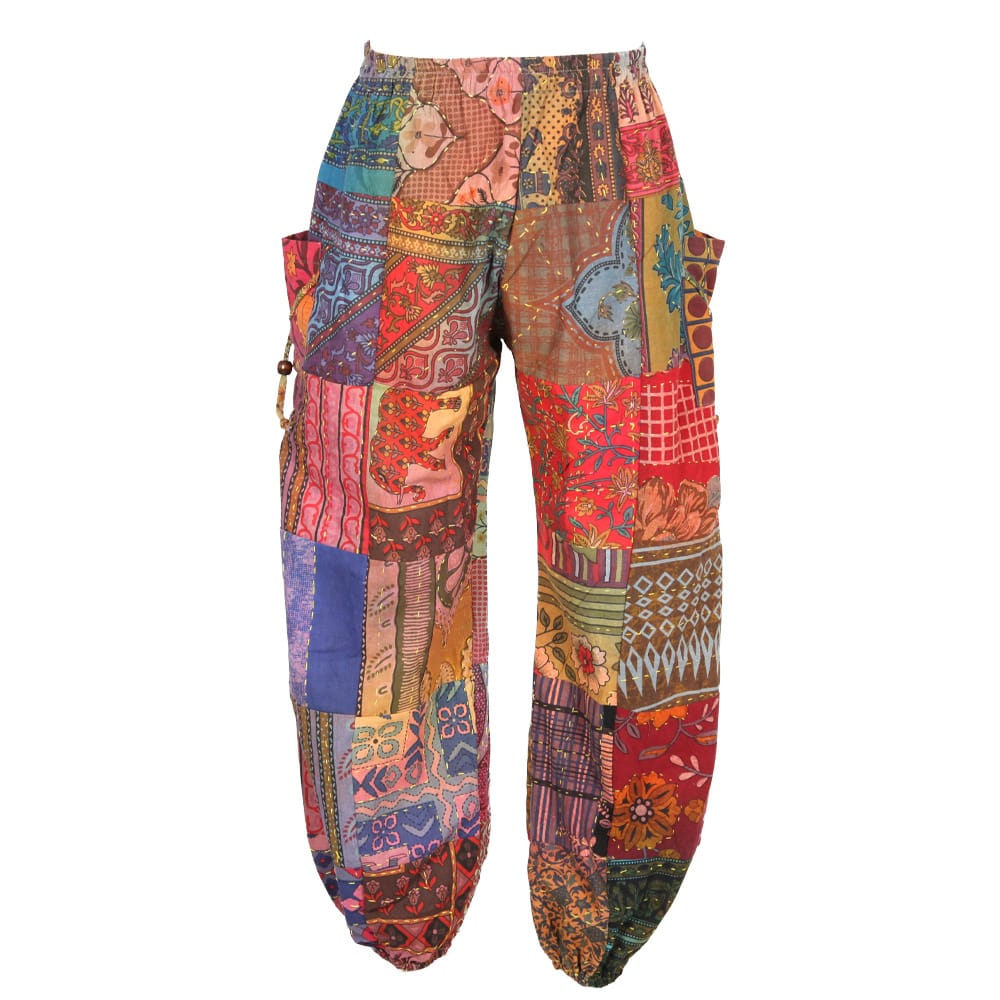 Patchwork Kantha Jogger Genie Pants