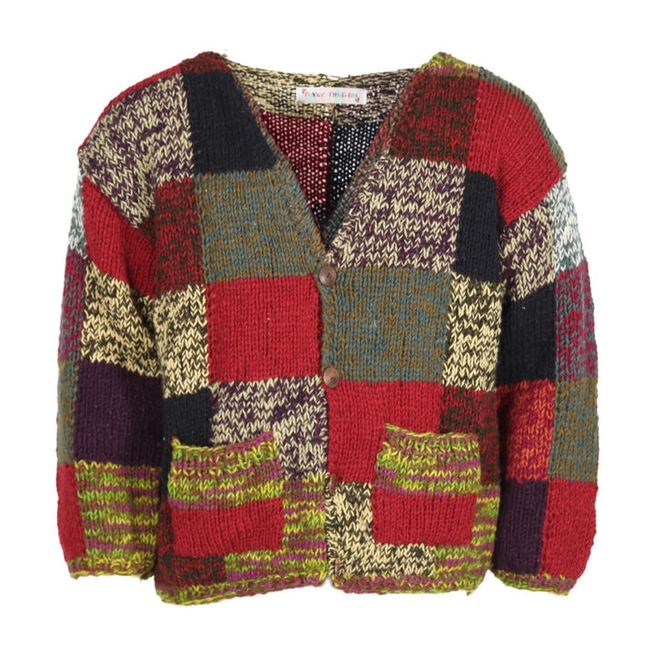 Patchwork Wool Cardigan