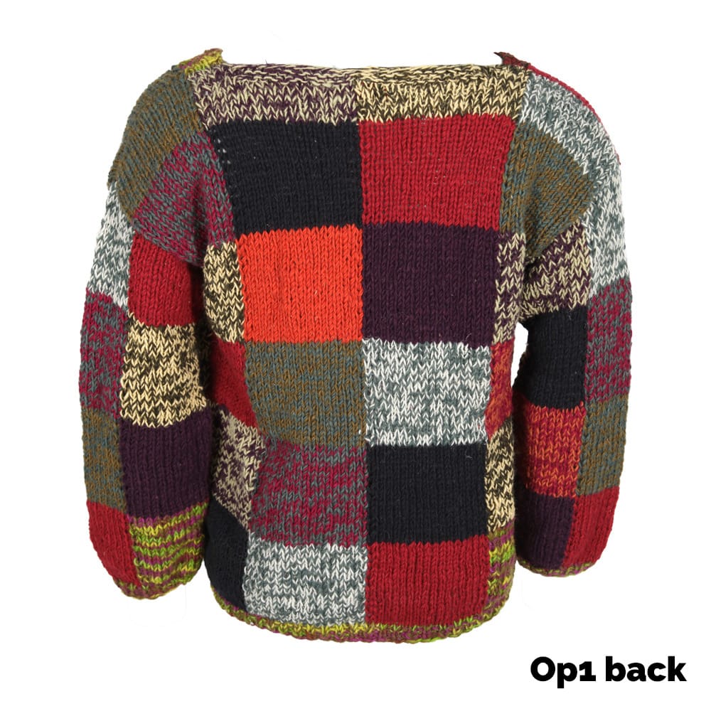 Patchwork Wool Cardigan