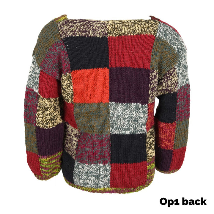 Patchwork Wool Cardigan