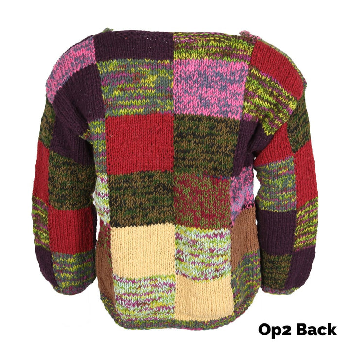 Patchwork Wool Cardigan