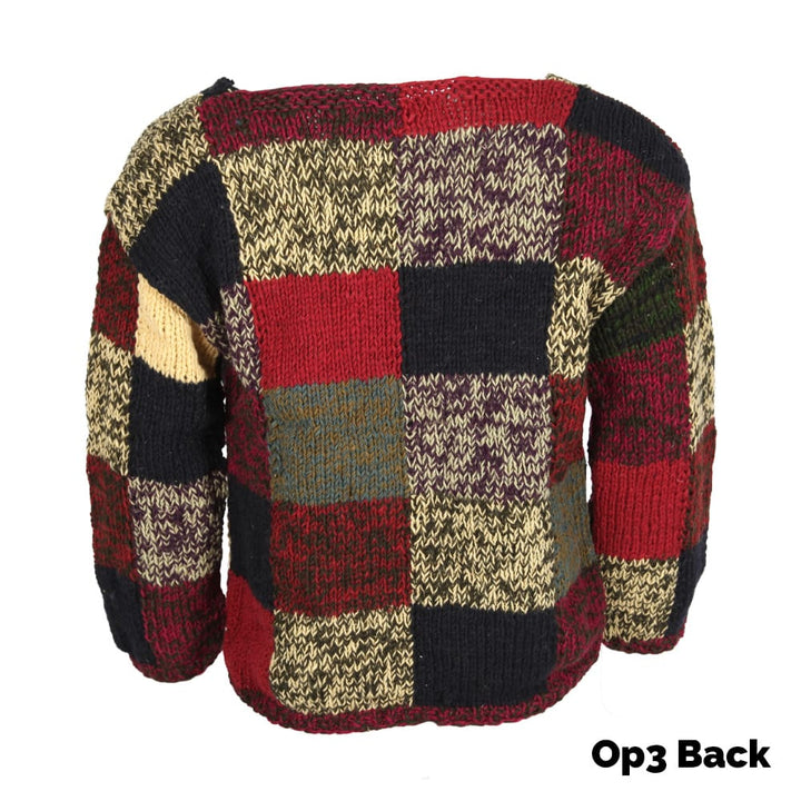 Patchwork Wool Cardigan