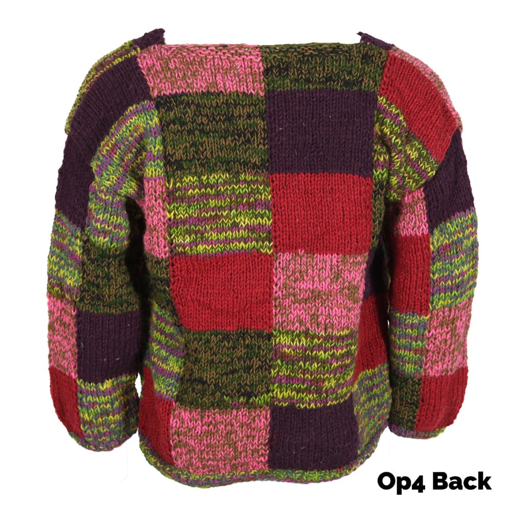 Patchwork Wool Cardigan