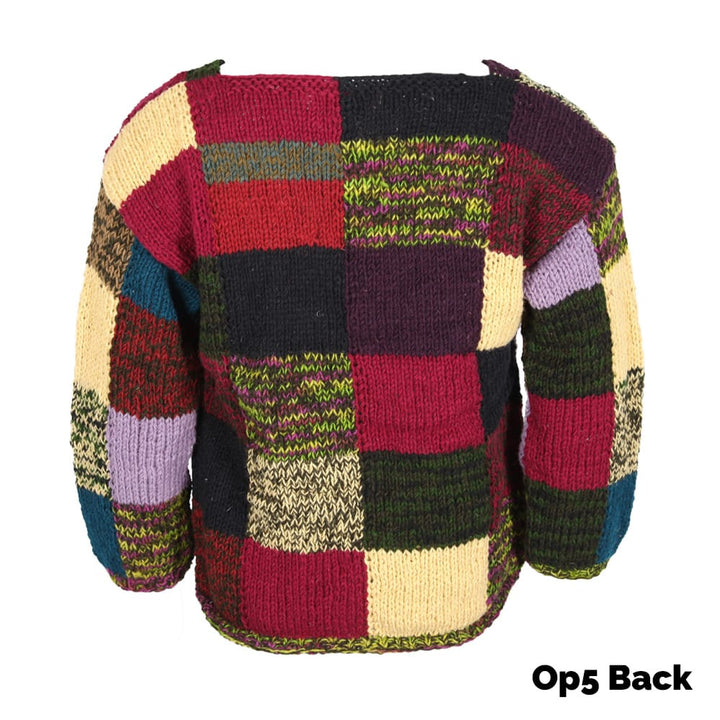 Patchwork Wool Cardigan