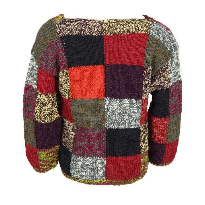 Patchwork Wool Cardigan