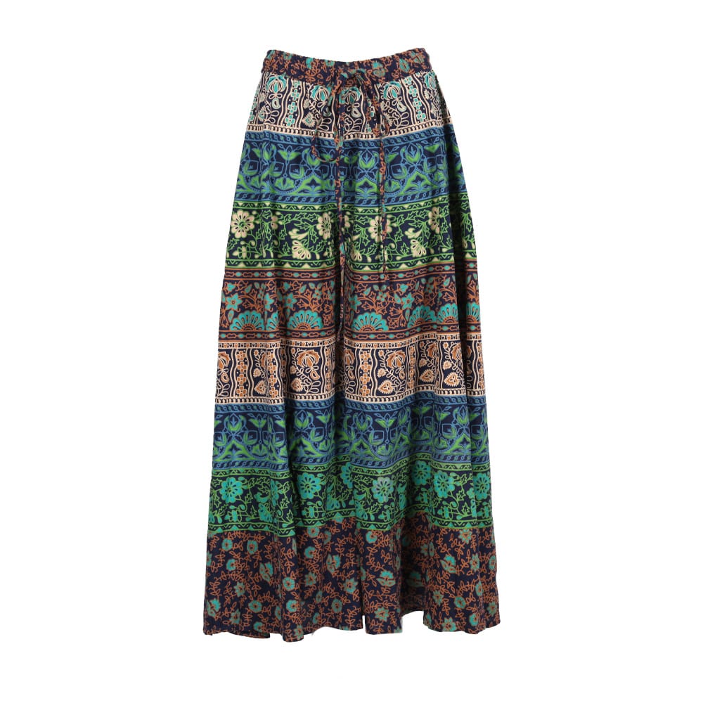 Cotton Bagru Flare Trousers