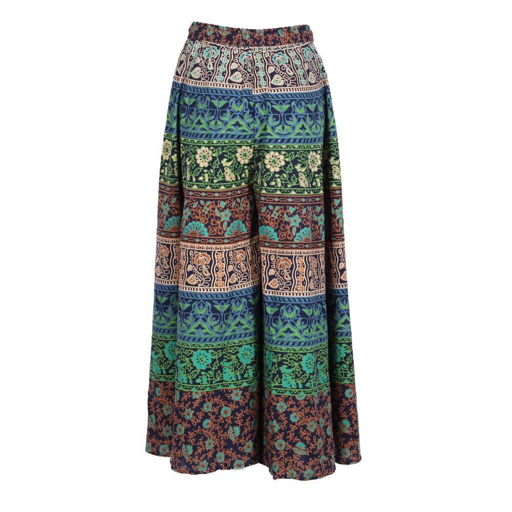 Cotton Bagru Flare Trousers