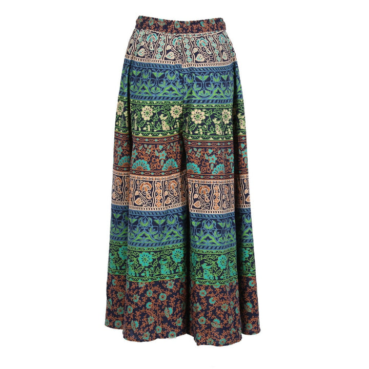 Cotton Bagru Flare Trousers