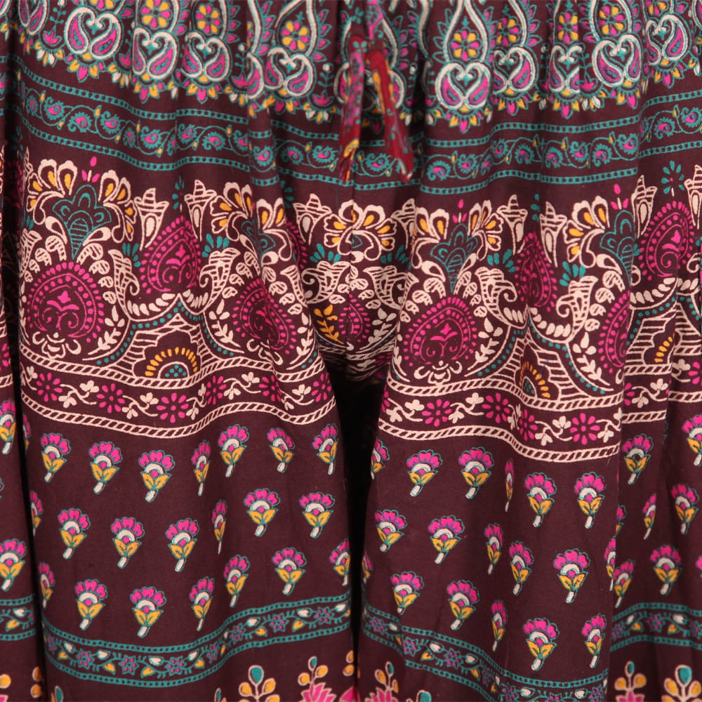 Cotton Bagru Flare Trousers