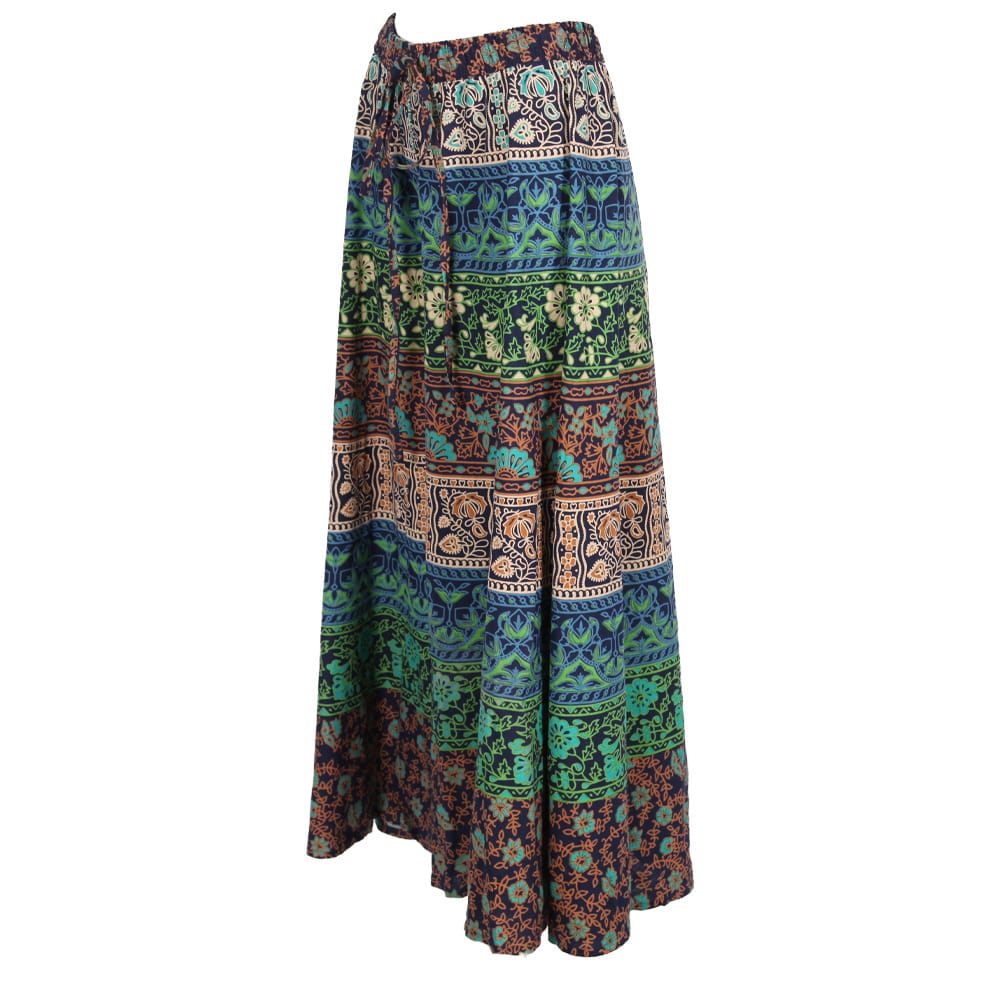 Cotton Bagru Flare Trousers