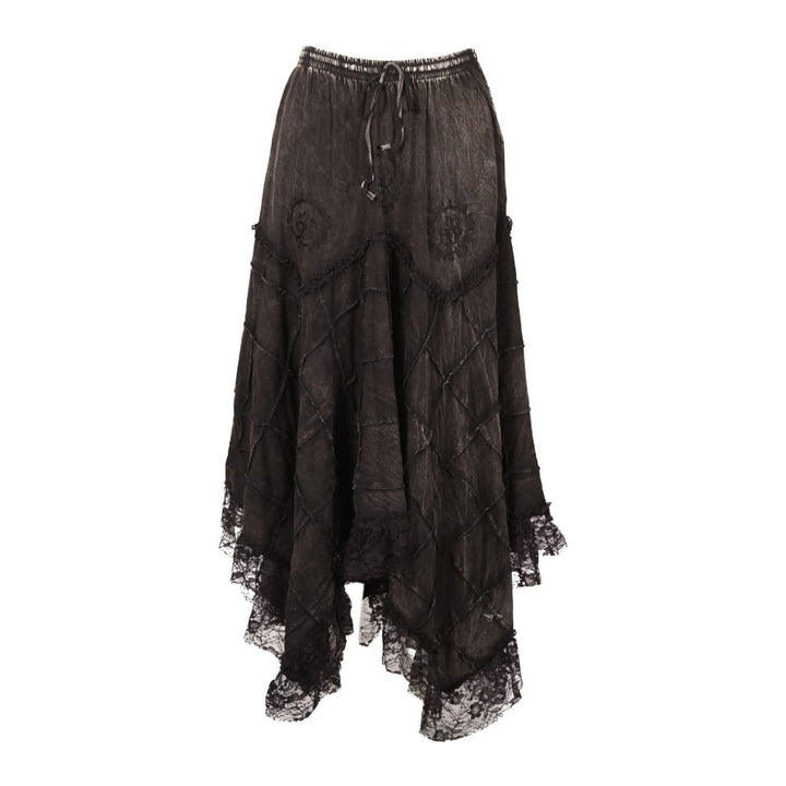 Hanky Lace Hem Patch Skirt