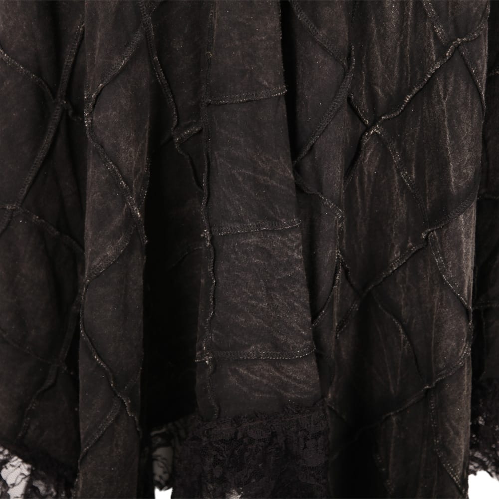 Hanky Lace Hem Patch Skirt