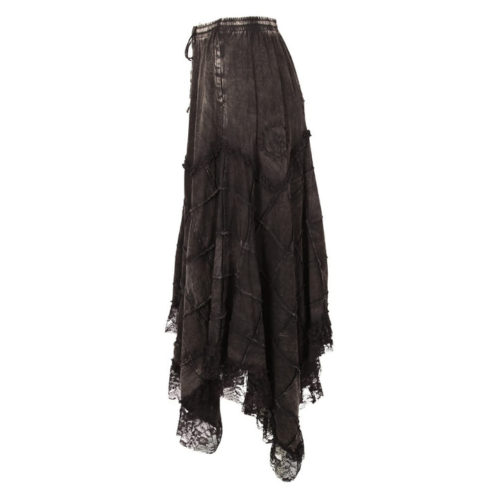 Hanky Lace Hem Patch Skirt
