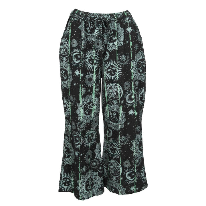 Flared Over Dyed Wide Leg Trousers