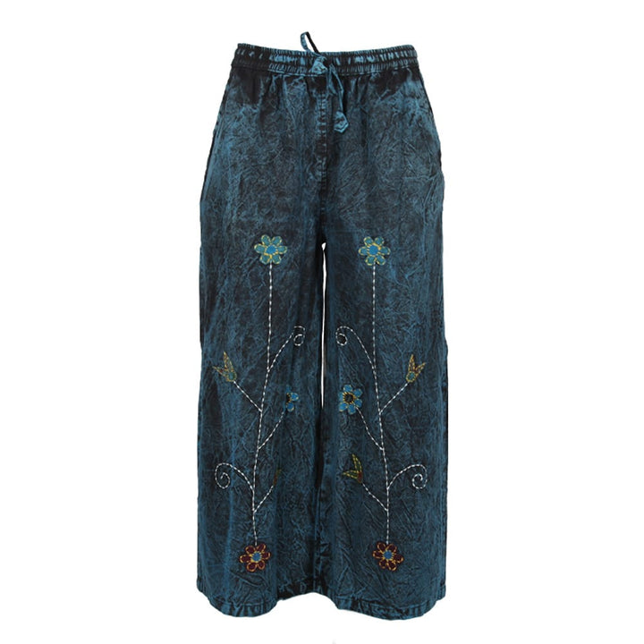 Aplique Wide Leg Trousers