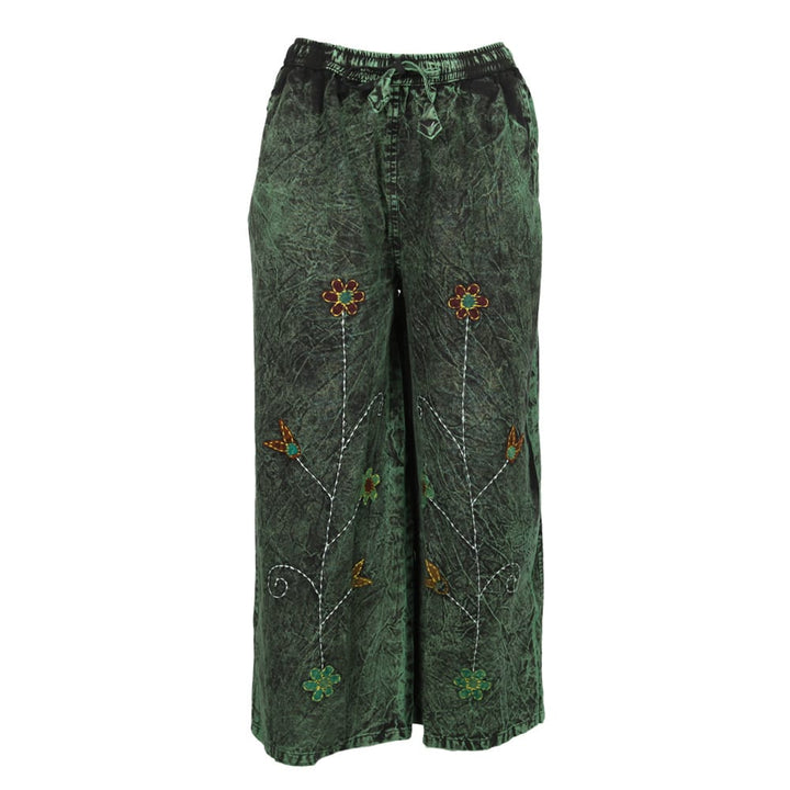 Aplique Wide Leg Trousers
