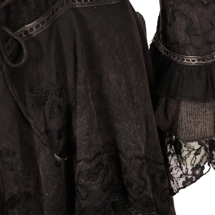 Long Sleeve Gothic Hanky Hem Dress