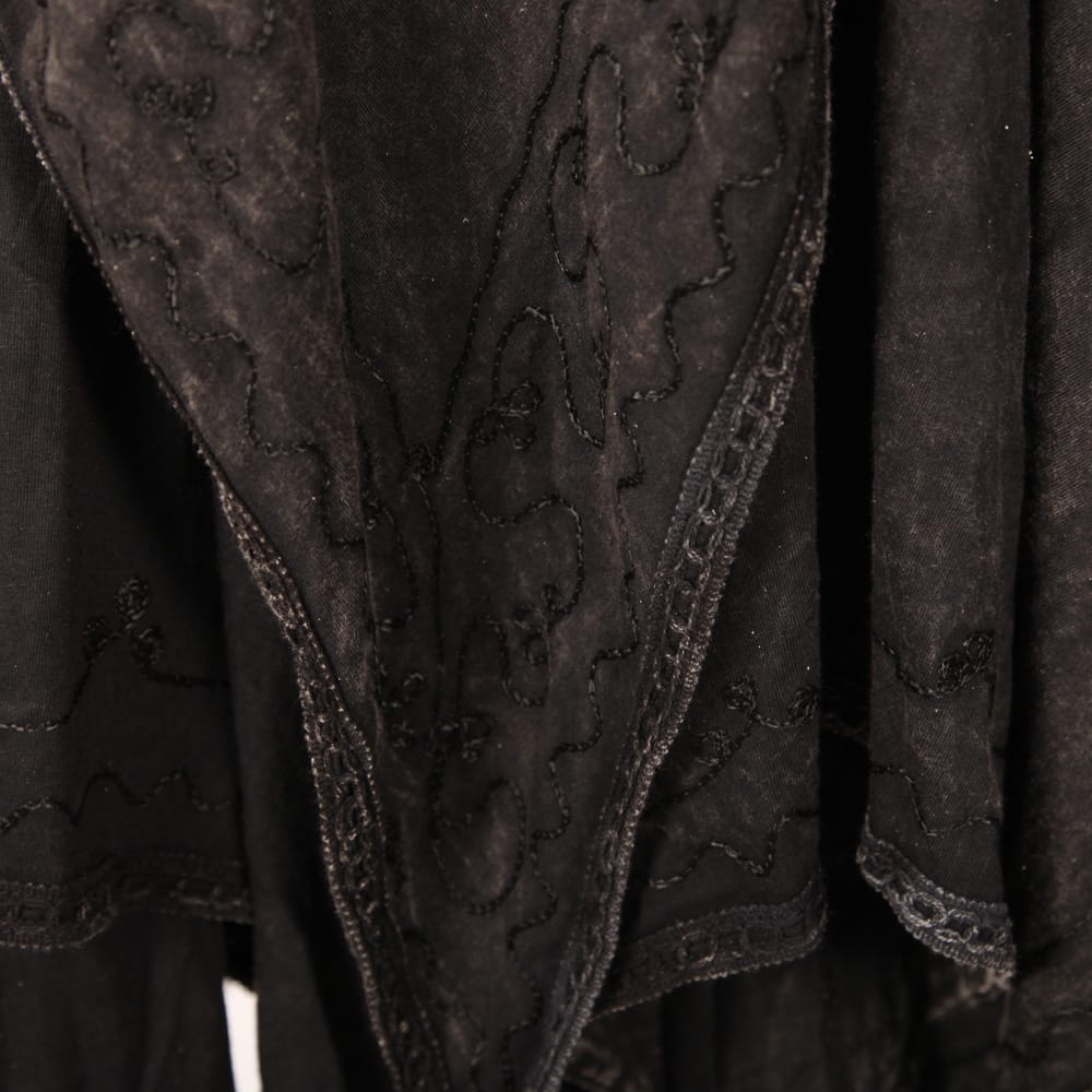 Long Sleeve Gothic Hanky Hem Dress