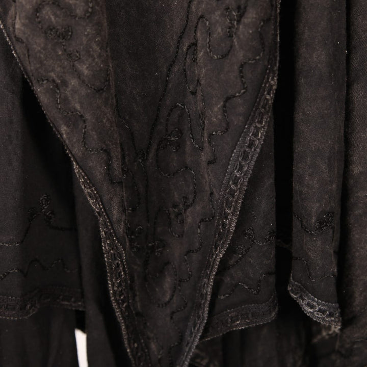 Long Sleeve Gothic Hanky Hem Dress