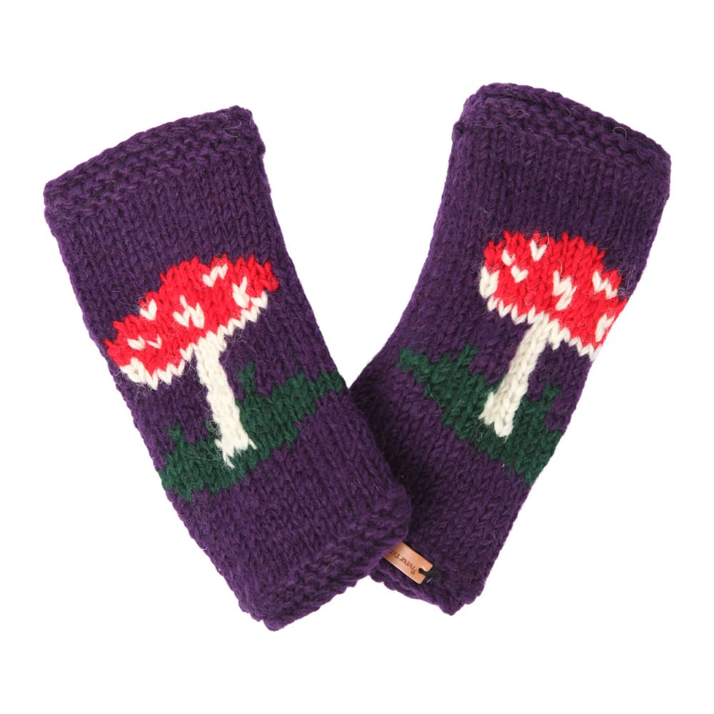 Mushroom Knit Hand Warmers