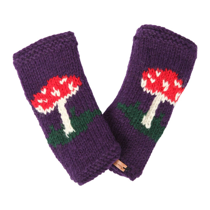 Mushroom Knit Hand Warmers
