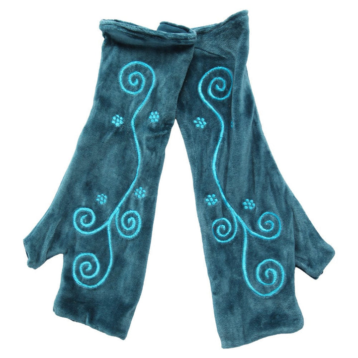 Velvet Embroidered Hand Warmers