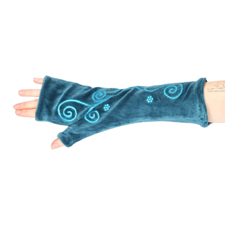 Velvet Embroidered Hand Warmers
