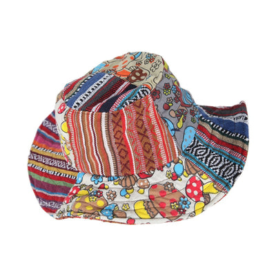 Patchwork Mushroom Sun Hat