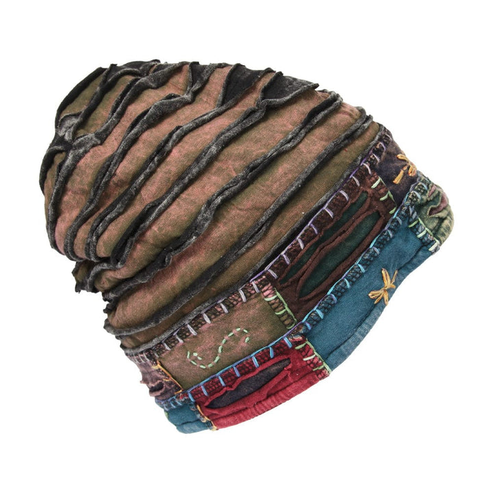 Slash Embroidered Slouch Hat