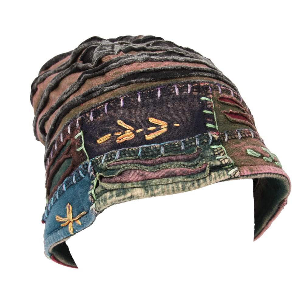 Slash Embroidered Slouch Hat