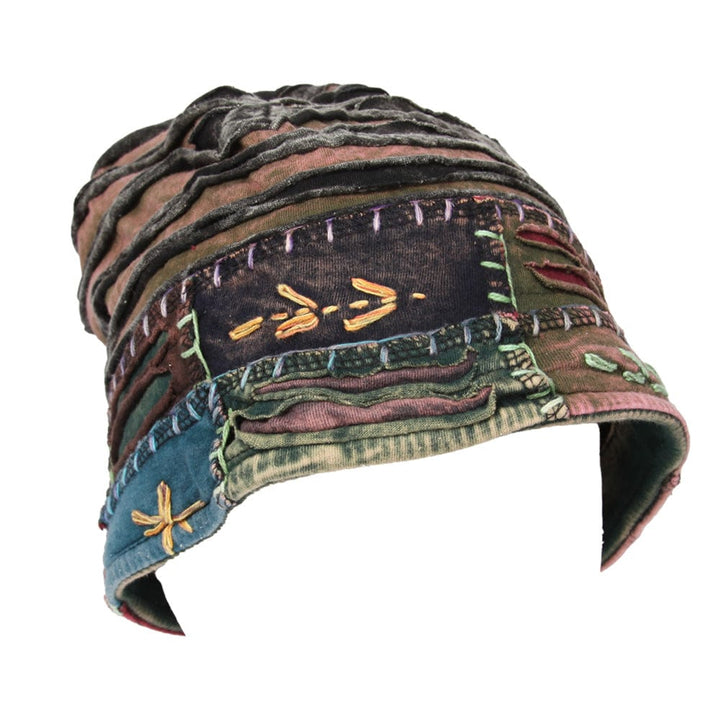 Slash Embroidered Slouch Hat