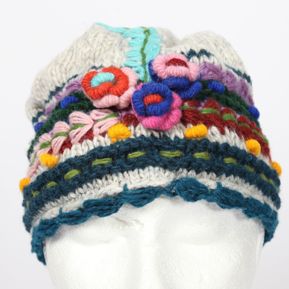 Flower Knitted Beanie