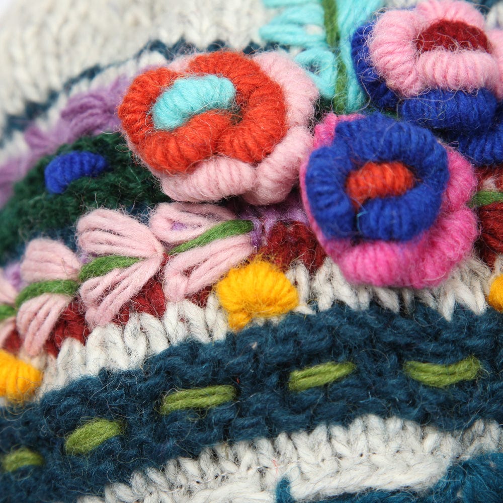Flower Knitted Beanie