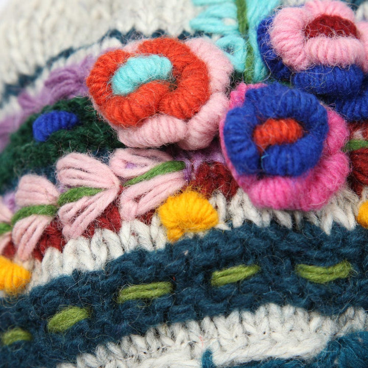 Flower Knitted Beanie