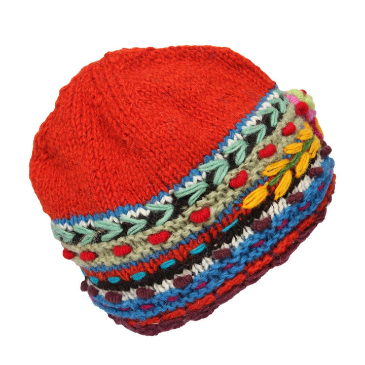 Flower Knitted Beanie