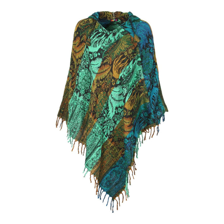 Floral V Shaped Poncho