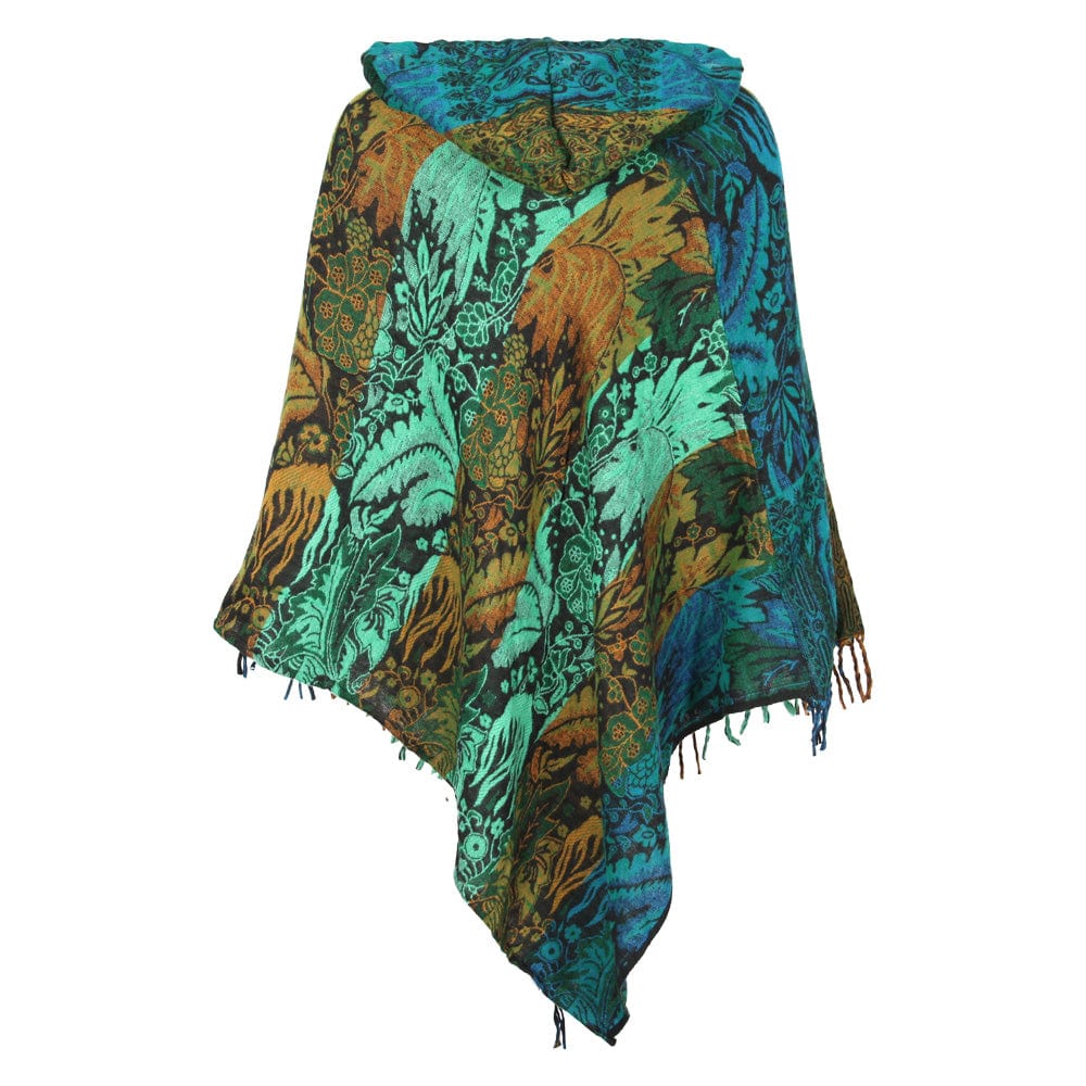 Floral V Shaped Poncho
